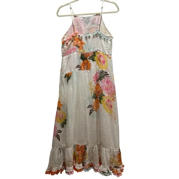 Anthropologie Farm Rio Havana Cotton Floral Maxi Dress Bohemian Style - Size XS - Picture 4 of 14